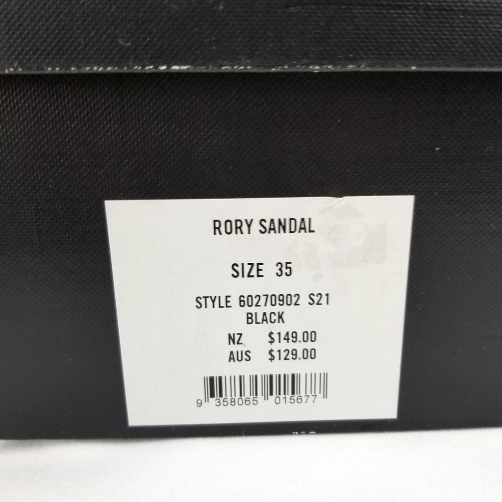 Country Road Rory Sandals 35 Women's Sz 5 Black Cotton Rope Slip-On Casual Shoes