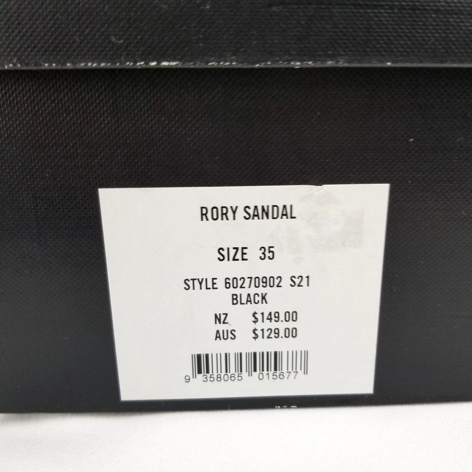Country Road Rory Sandals 35 Women's Sz 5 Black Cotton Rope Slip-On Casual Shoes