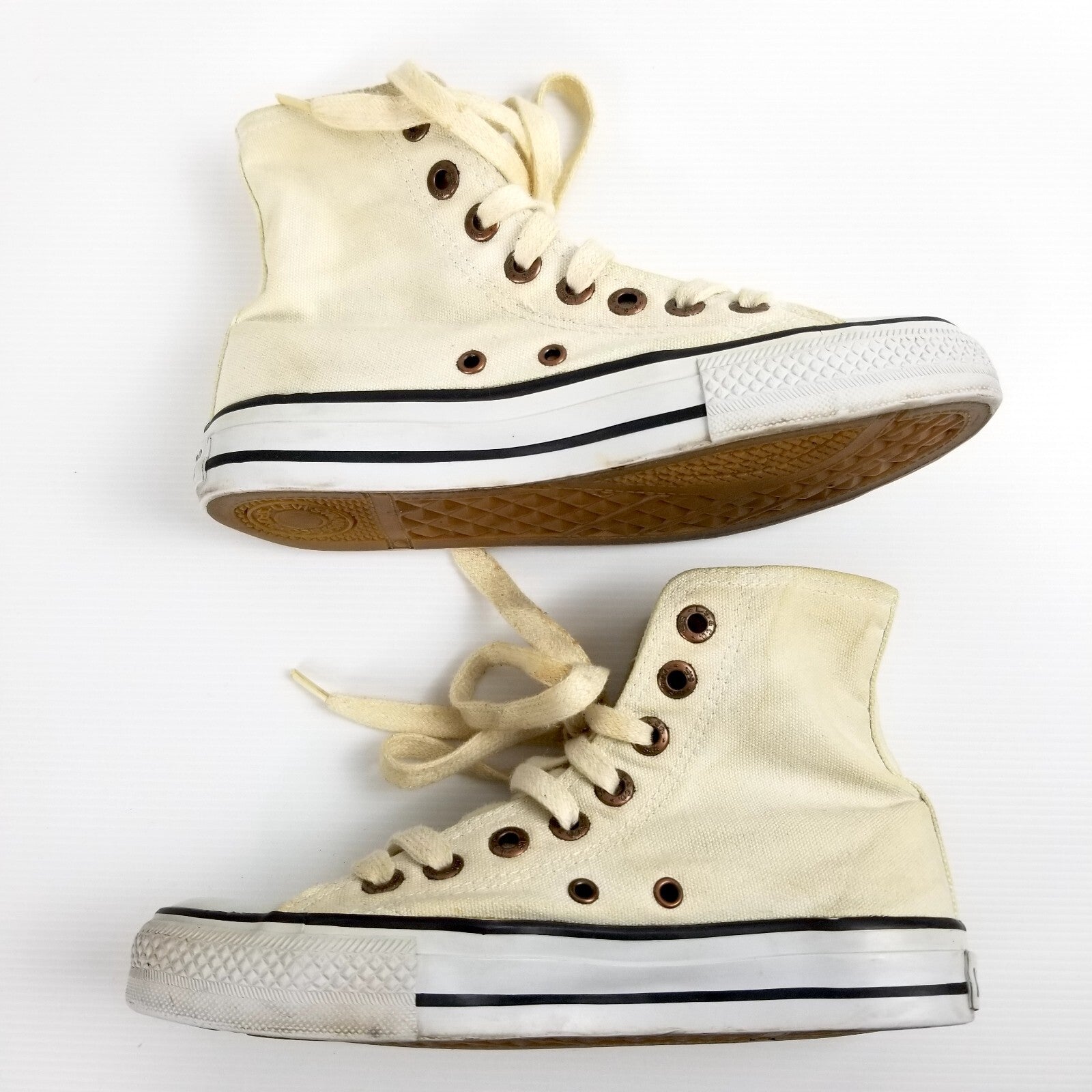Rare Vintage Levi's US 4 Hi-Top Canvas Sneakers Shoes EU 36 UK 3 Women's Youth