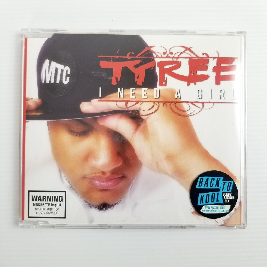 Tyree I Need A Girl Australian CD Single (2006) Aussie Hip Hop Bonus Stickers