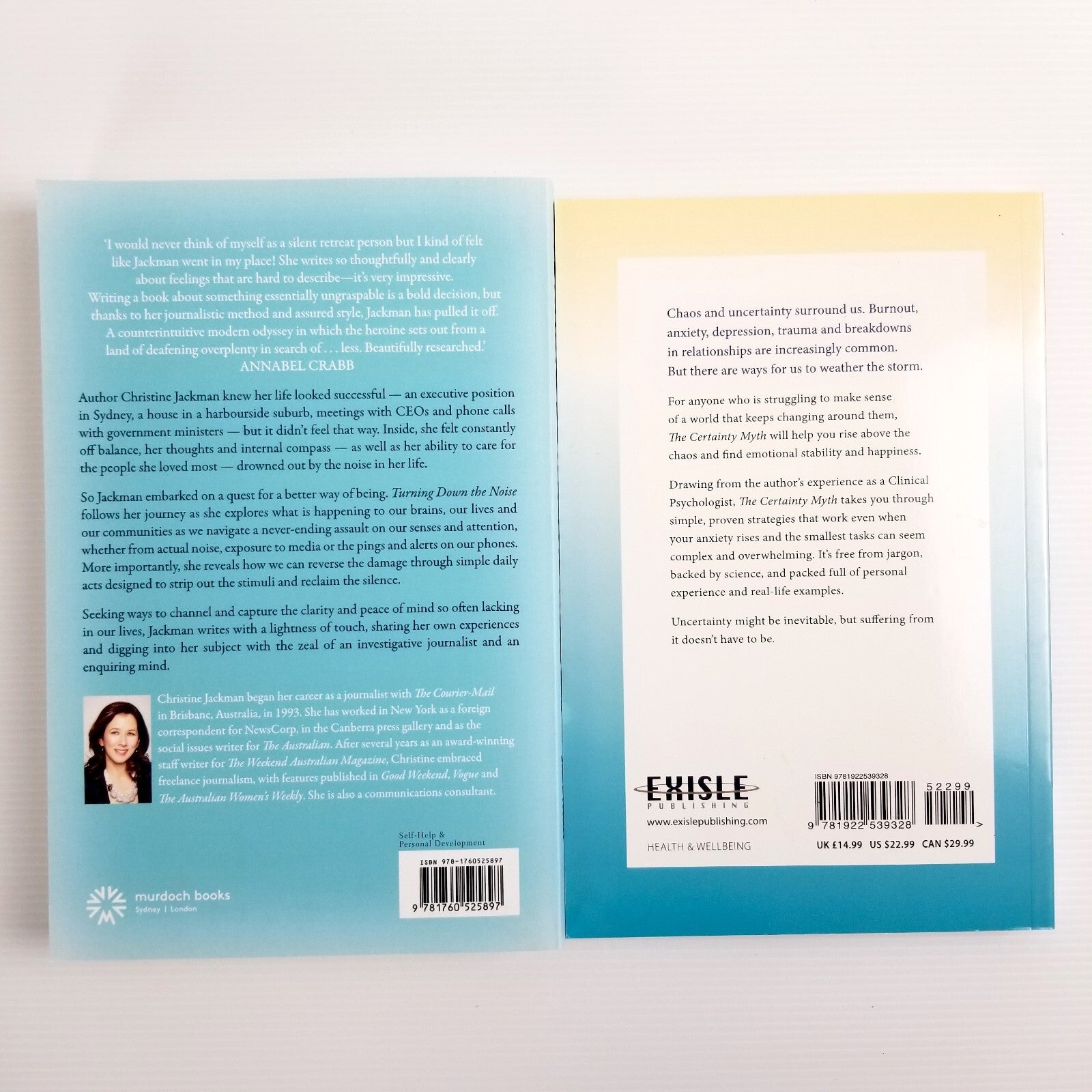 2x Self-Help Book Bundle Turning Down the Noise & The Certainty Myth Paperback
