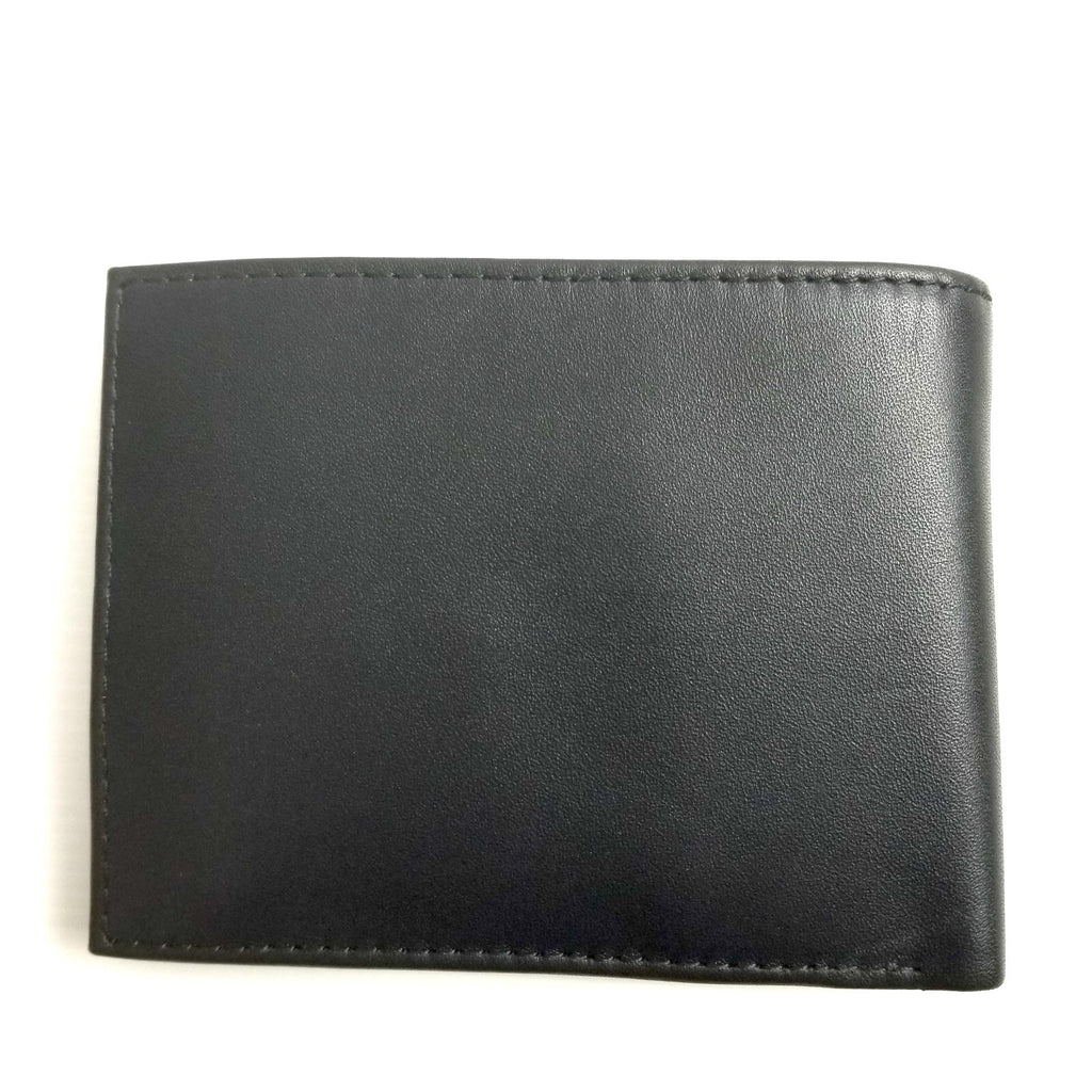 Tommy Hilfiger Men's Designer Premium Leather Bifold Eton Coin Wallet Black, New