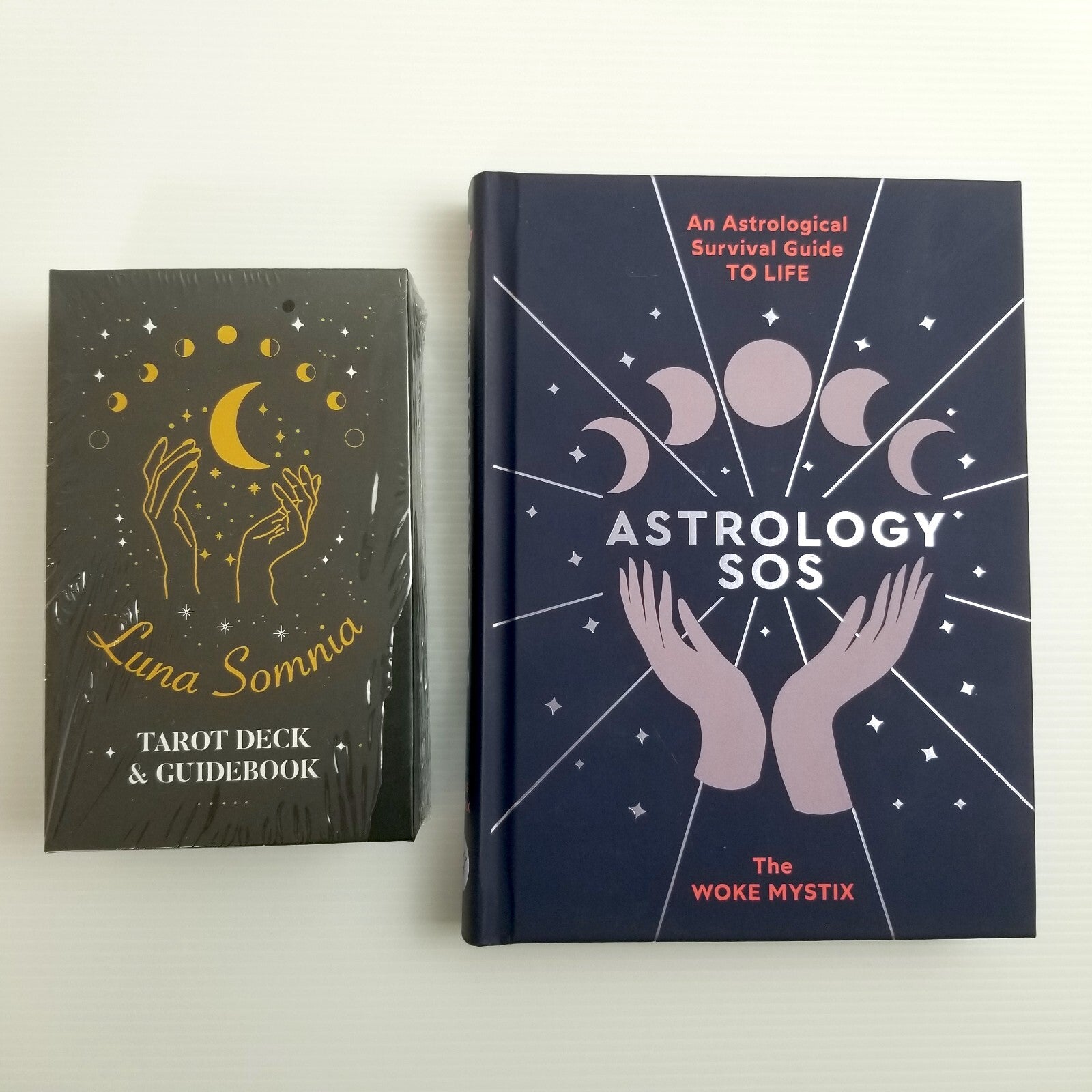 2x Lot Astrology & Tarot Cards Bundle: Astrology SOS + Luna Somnia Tarot Deck