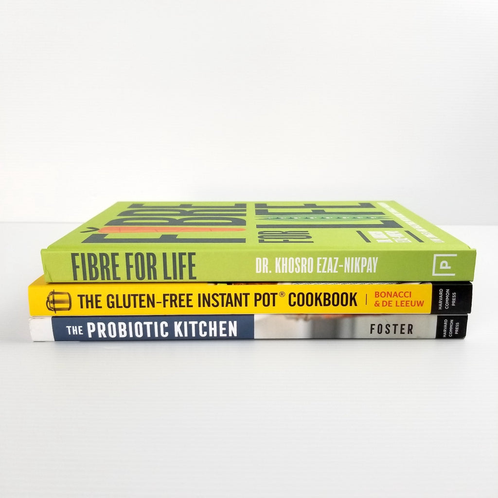 Bulk Lot 3 Health Cooking Books Probiotics Fibre Instant Pot Gluten-Free Recipes