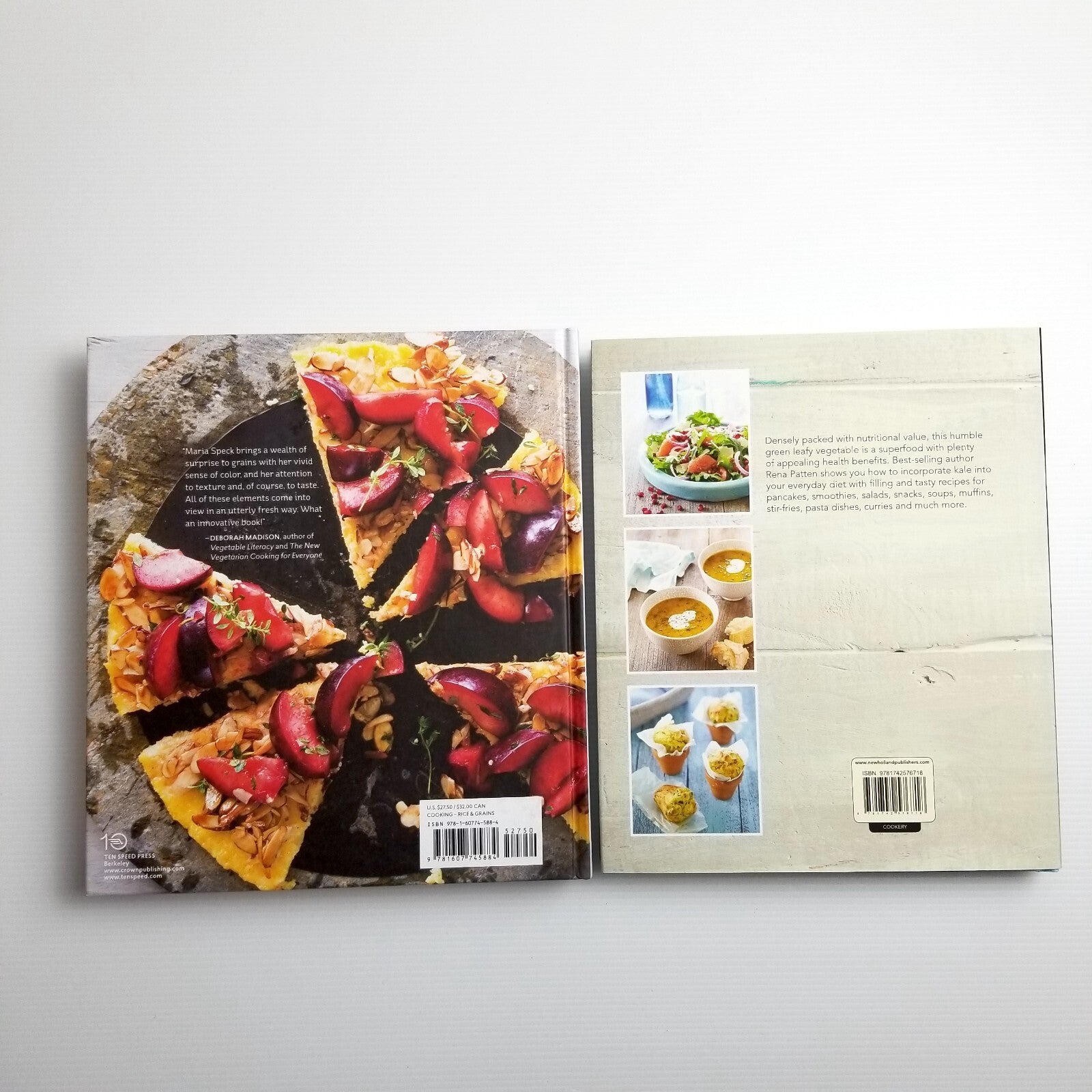 2x Healthy Cookbooks: Simply Ancient Grains Cooking with Kale Recipes Hardcover