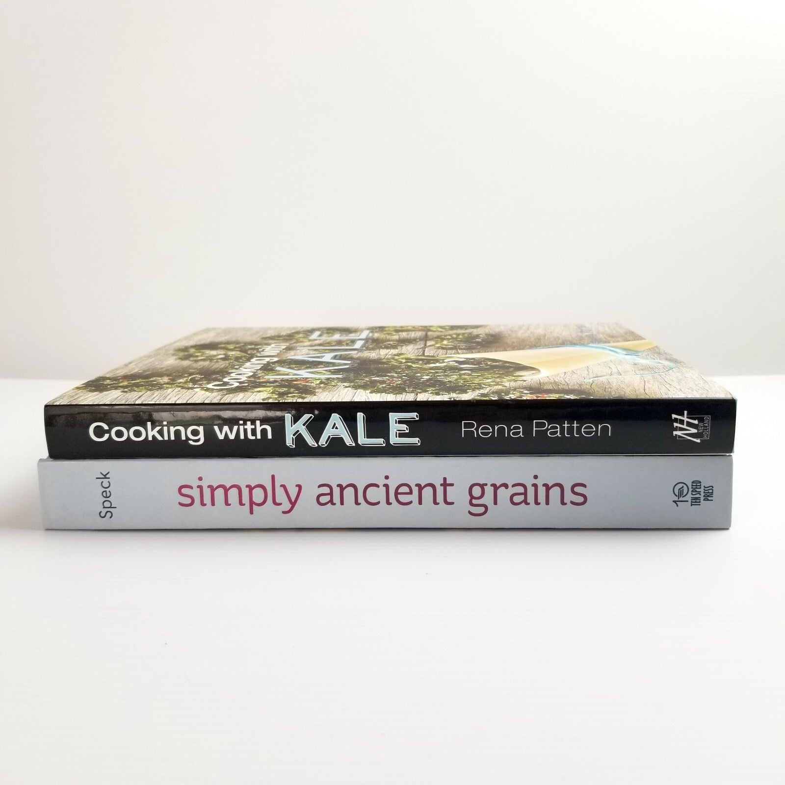 2x Healthy Cookbooks: Simply Ancient Grains Cooking with Kale Recipes Hardcover
