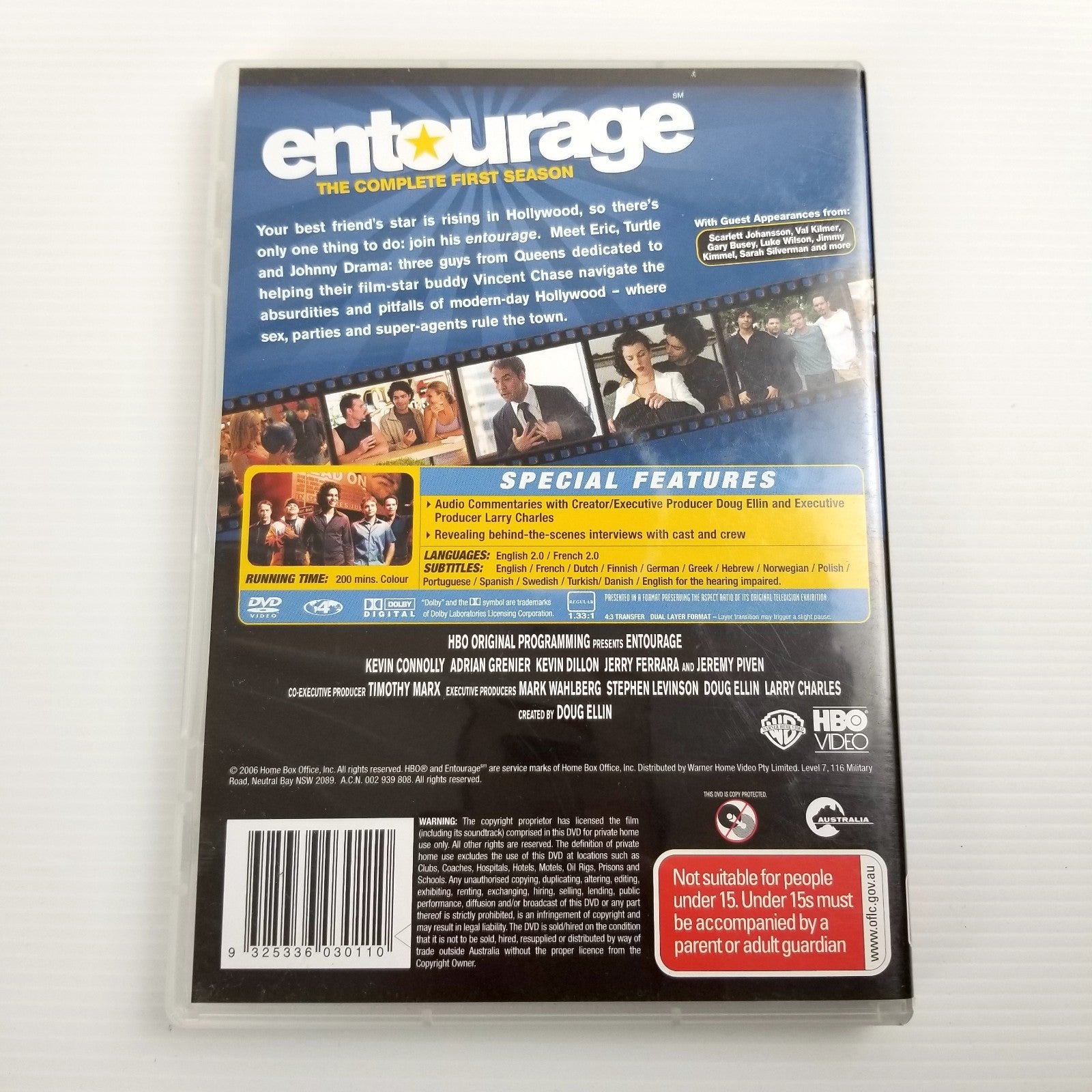 Entourage Season 1 (DVD, 2004) Region 4 MA15+  2-Disc Set