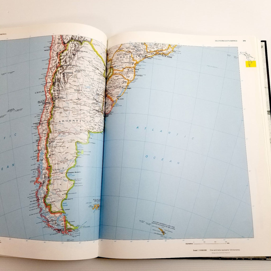 Vintage Rare The Macquarie World Atlas by Macquarie (Hardcover, 1994) Large Book