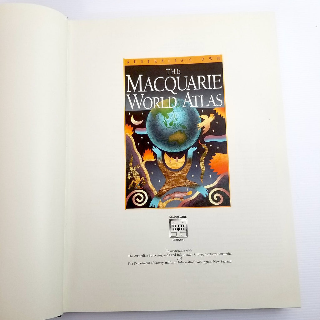 Vintage Rare The Macquarie World Atlas by Macquarie (Hardcover, 1994) Large Book