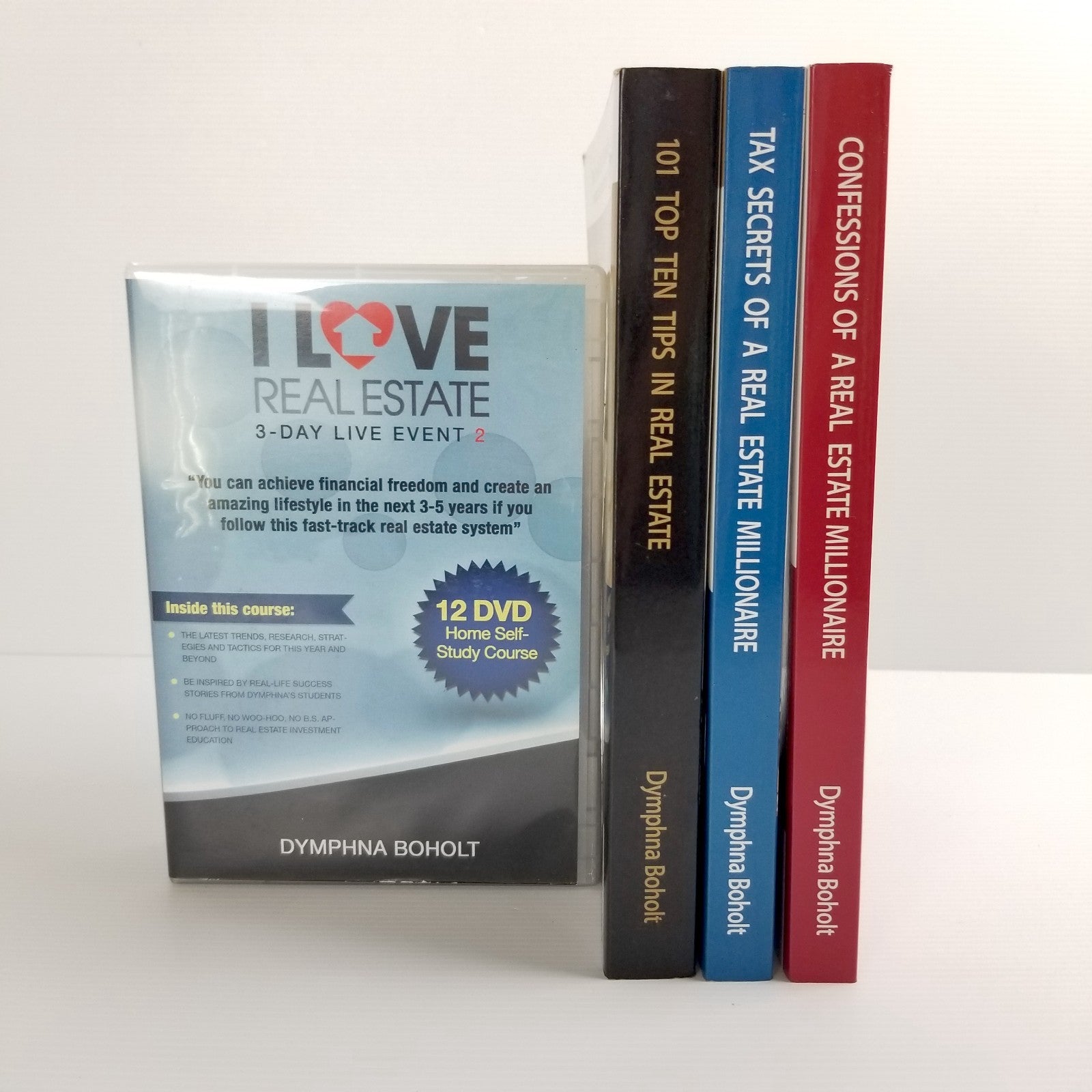 Dymphna Boholt Real Estate Wealth Lot 3 Books 12-DVD “I Love Real Estate” Course