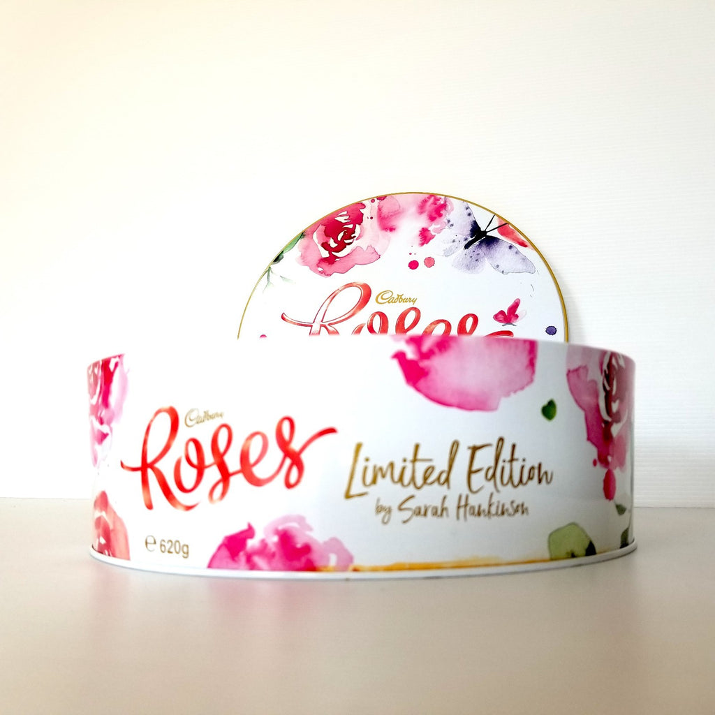 Cadbury Roses Limited Edition Decorative Tin 620g by Sarah Hankinson Empty