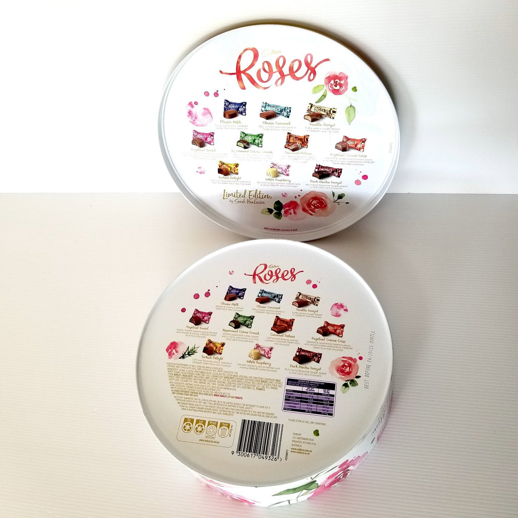 Cadbury Roses Limited Edition Decorative Tin 620g by Sarah Hankinson Empty