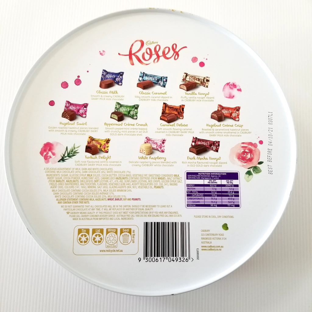 Cadbury Roses Limited Edition Decorative Tin 620g by Sarah Hankinson Empty
