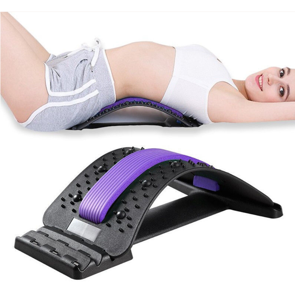 Magnetotherapy Pink Multi-Level Adjustable Lumbar Spine Back Support Stretcher