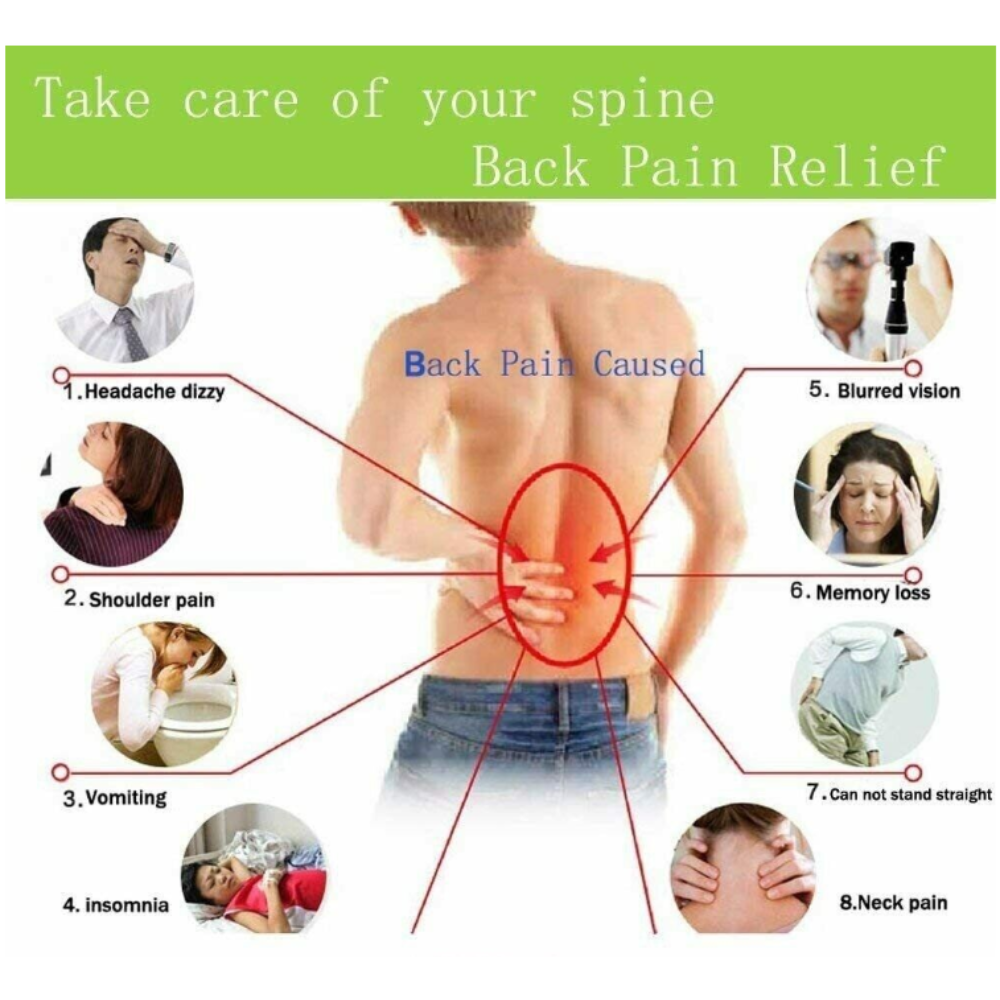 Magnetotherapy Pink Multi-Level Adjustable Lumbar Spine Back Support Stretcher