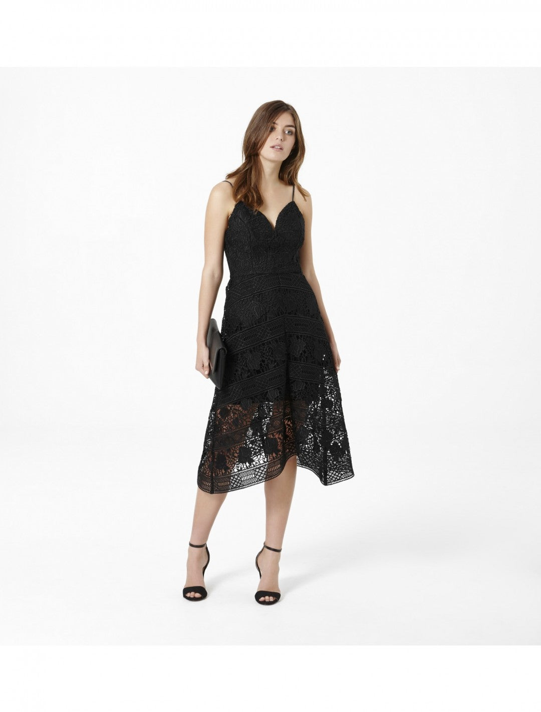 Forever New Veronica Lace Dress Black Formal Party Midi Size 8 S NWT RRP $179.99