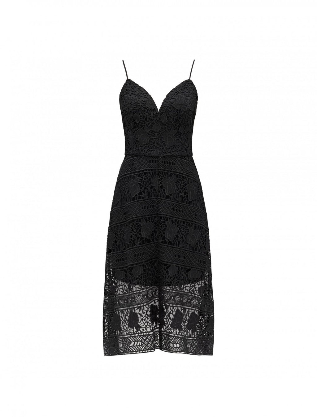 Forever New Veronica Lace Dress Black Formal Party Midi Size 8 S NWT RRP $179.99