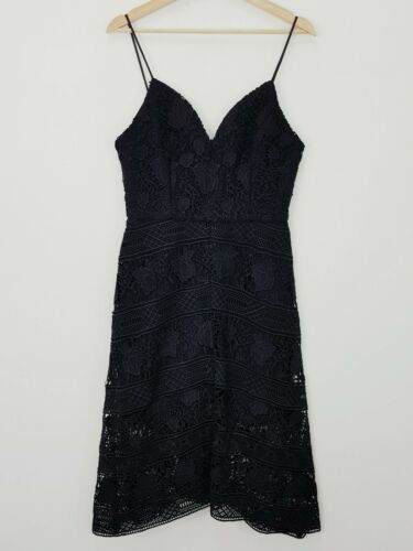 Forever New Veronica Lace Dress Black Formal Party Midi Size 8 S NWT RRP $179.99
