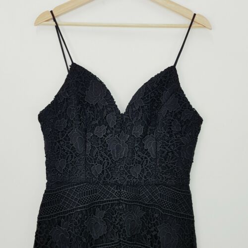 Forever New Veronica Lace Dress Black Formal Party Midi Size 8 S NWT RRP $179.99