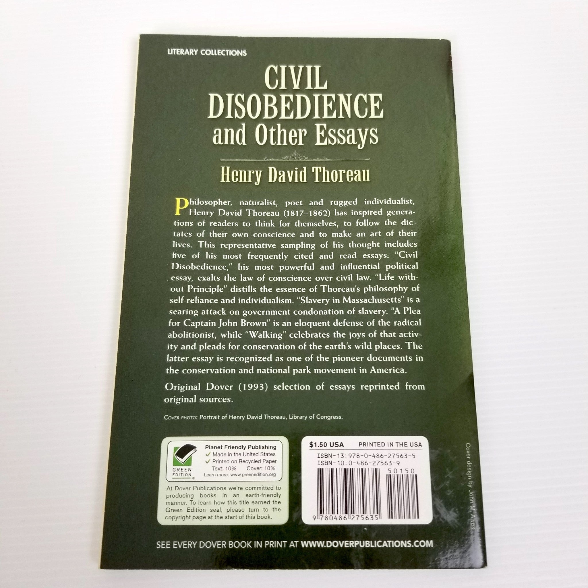 Civil Disobedience and Other Essays by Henry David Thoreau (Paperback, 2000)