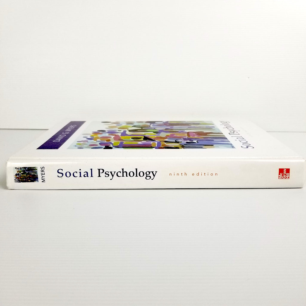 Social Psychology 9th Edition by David G. Myers Textbook Hardcover 9780073531892