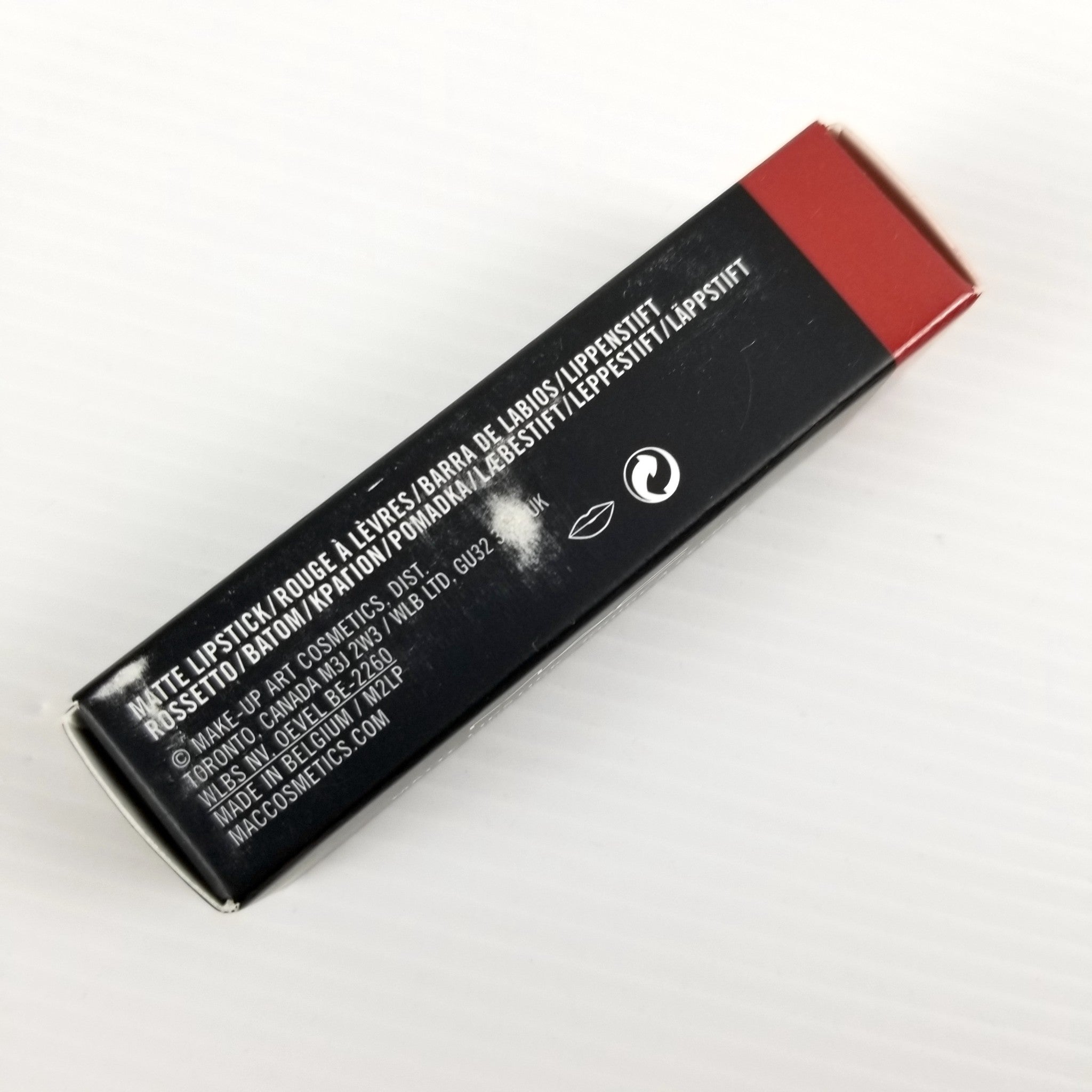 M·A·C CHILI 602 Red Matte Lipstick, Brownish Orange Undertones Make Up Cosmetics
