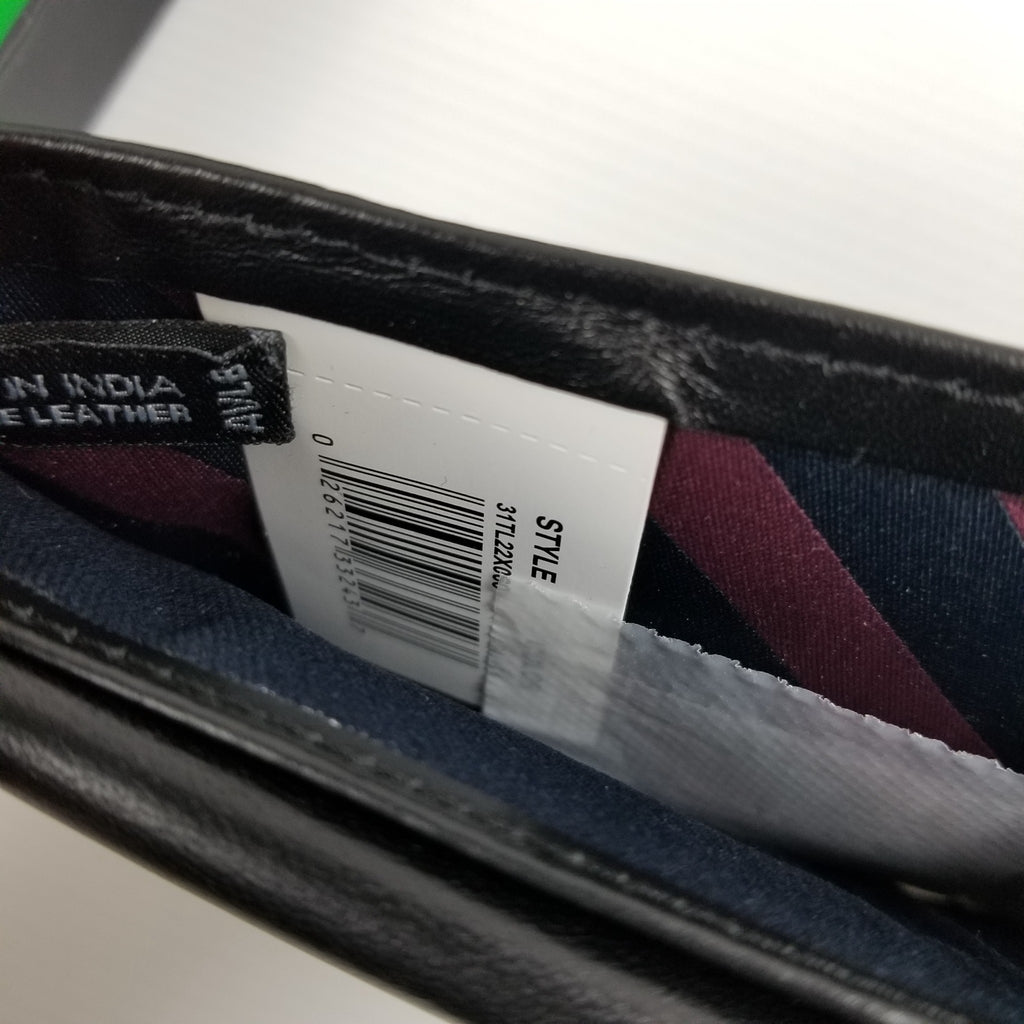 Tommy Hilfiger Men's Bifold Leather Wallet Passcase Stockton Billfold Black, New
